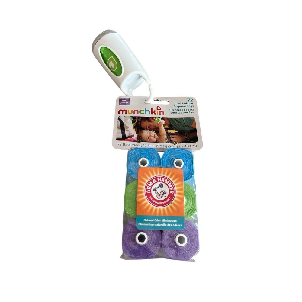 Munchkin Arm and Hammer Lavender Scent Diaper Bag Refills 72 Count *New